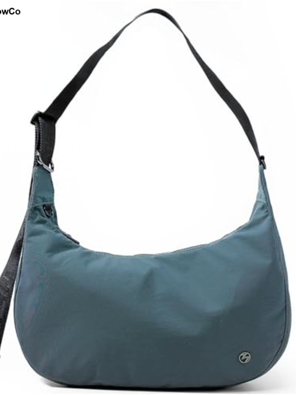 Medium Nylon Crescent Crossbody Bag with Adjustable Strap, Lightweight Hobo